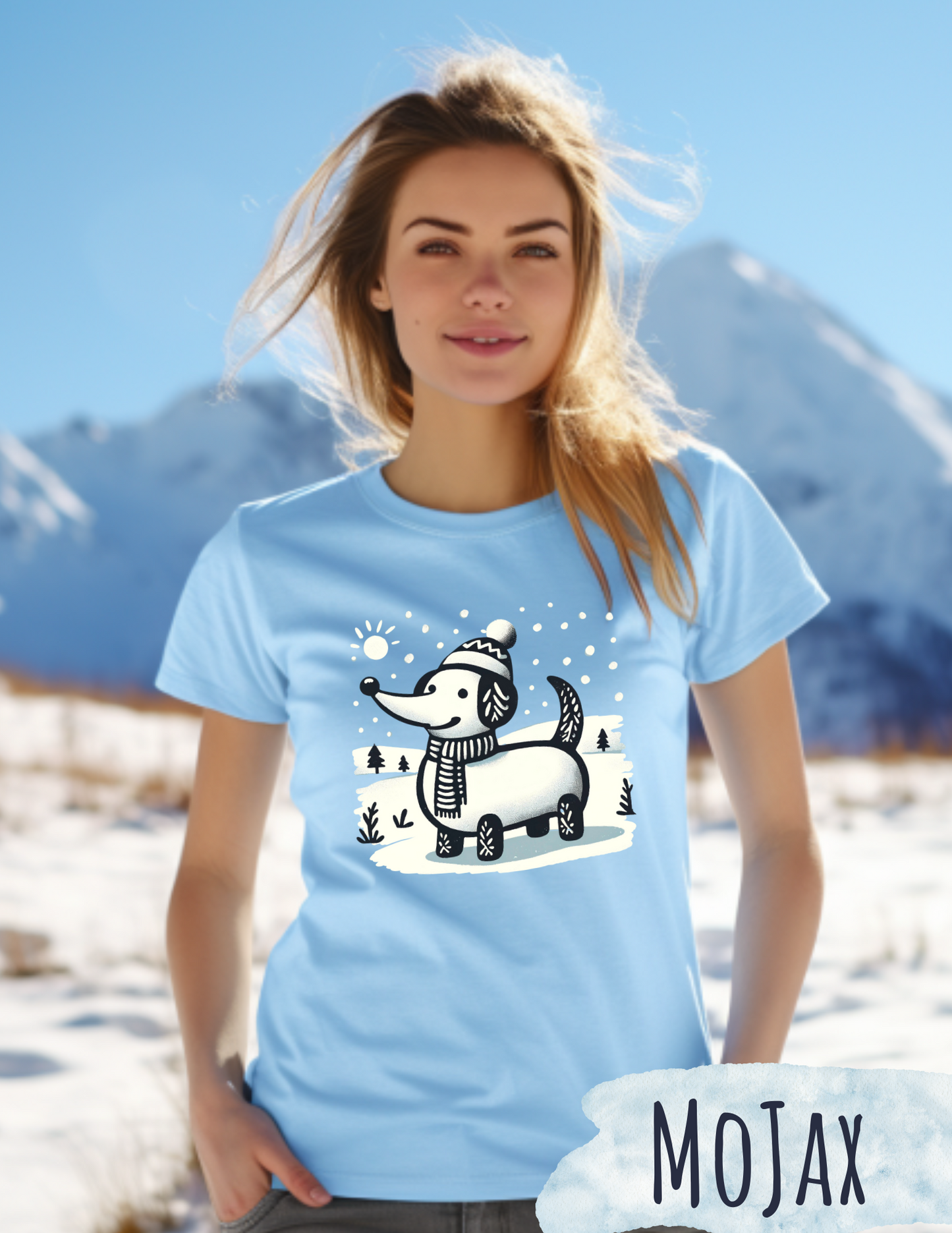 T-Shirt - Snow Dachshund