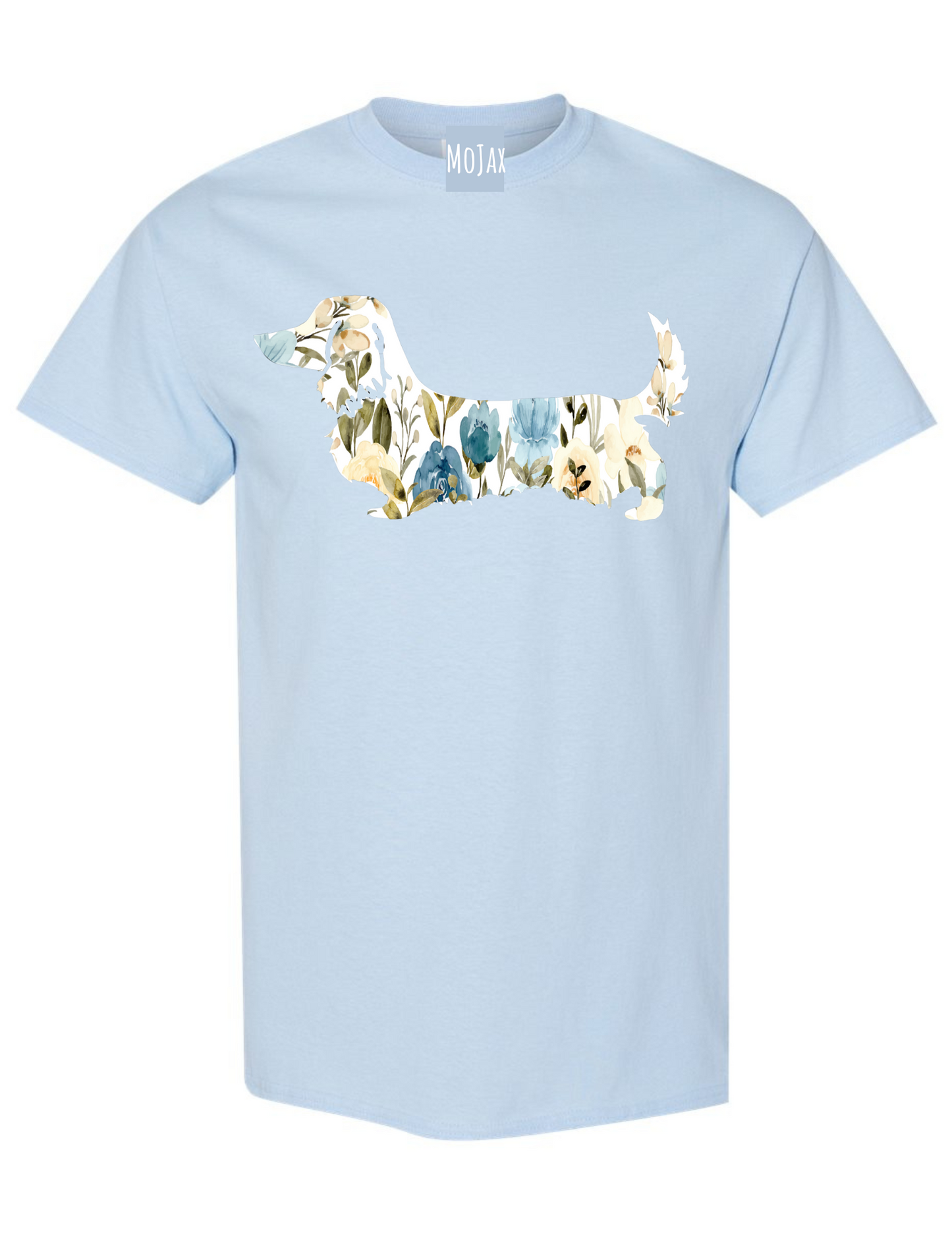 T-Shirt - Blue Floral Dachshund