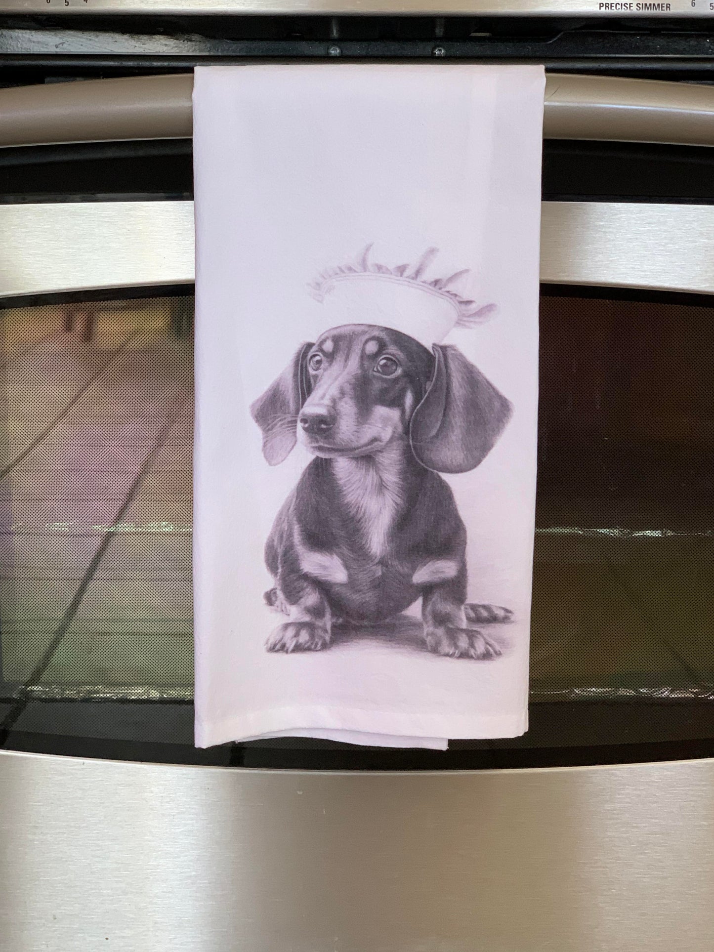 Tea Towel - Dachshund Chef