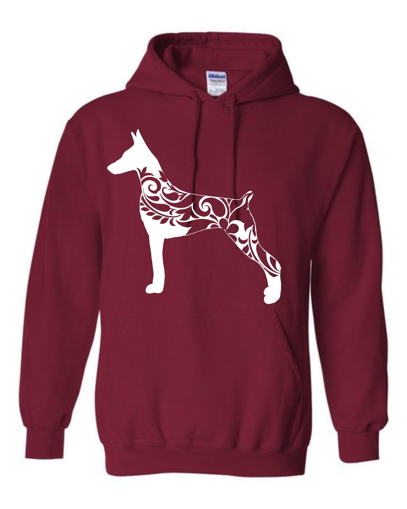 Hoodie - Floral Doberman