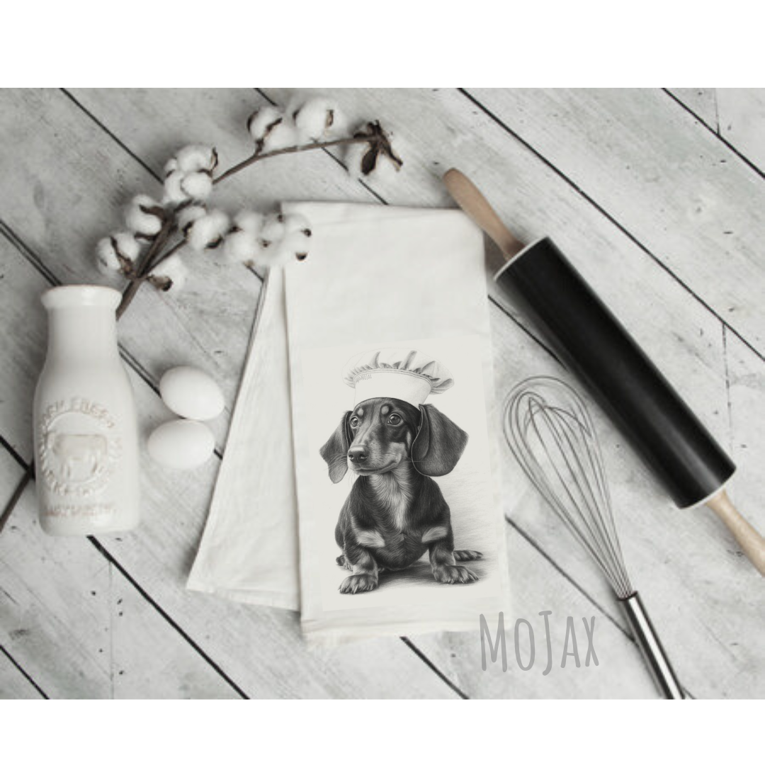 Tea Towel - Dachshund Chef