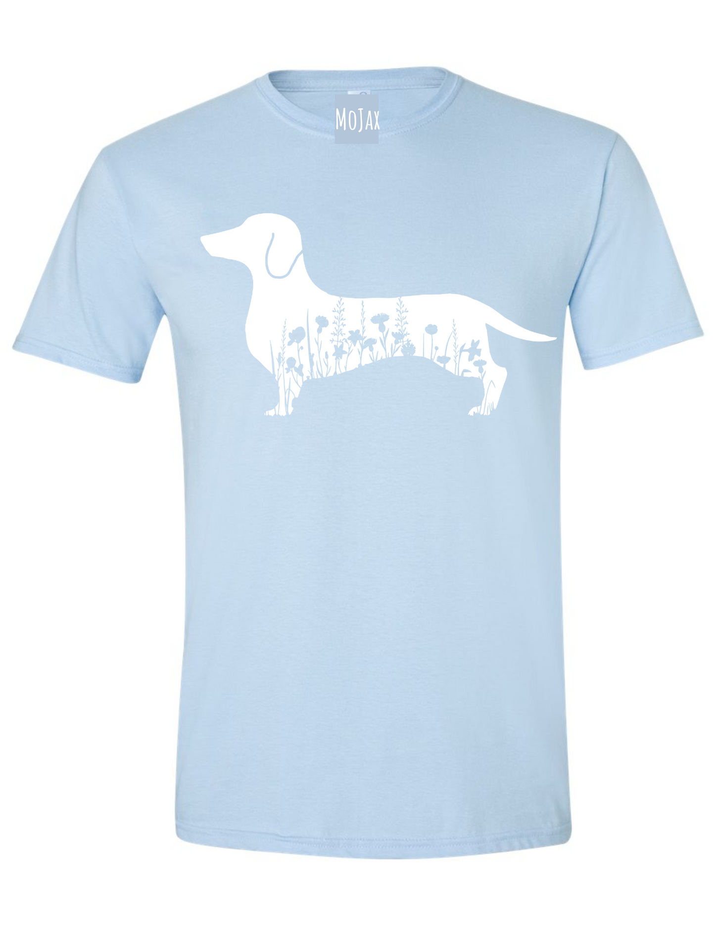 T-Shirt - Floral Dachshund - Smooth Coat