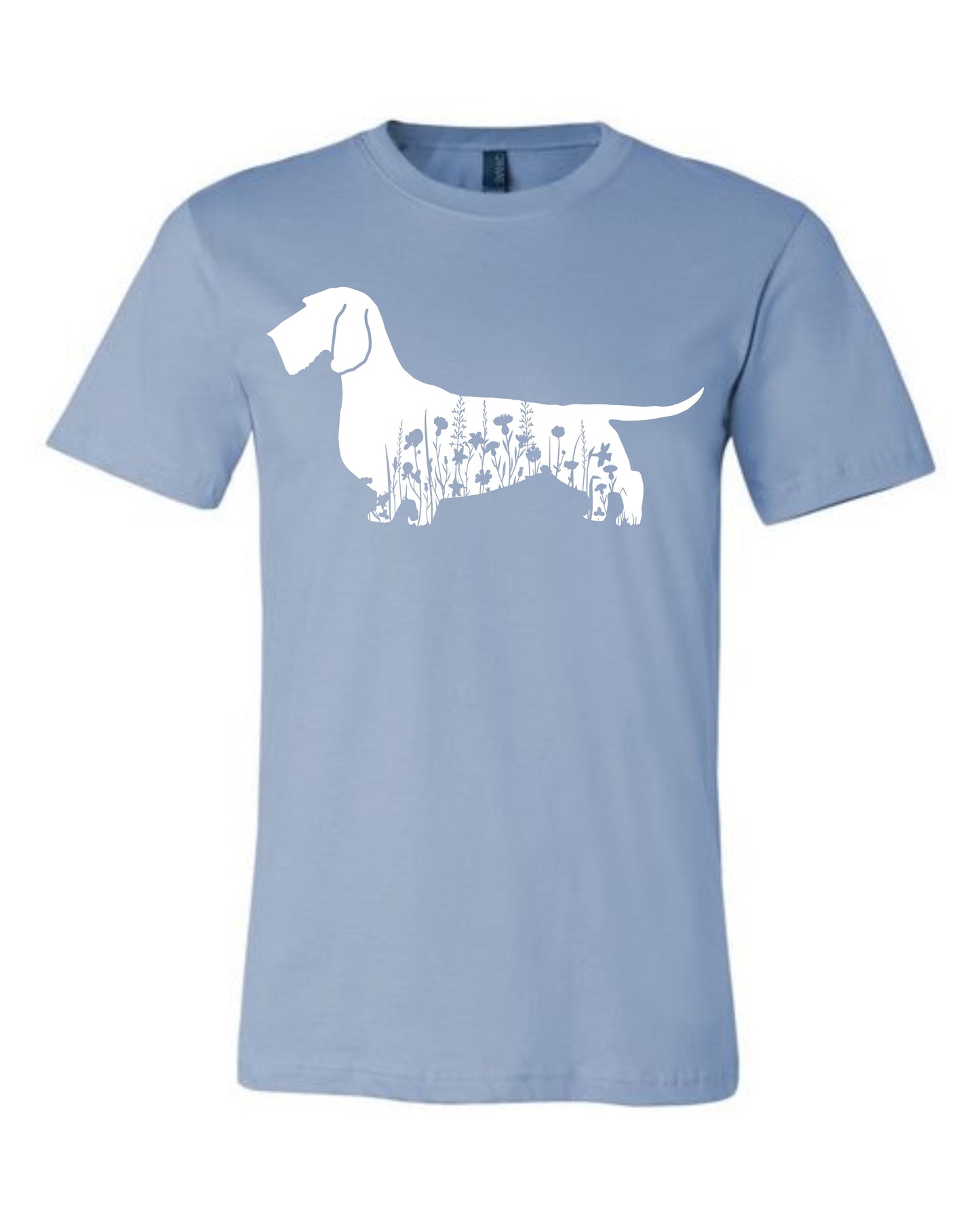 T-Shirt - Floral Dachshund - Wire Coat