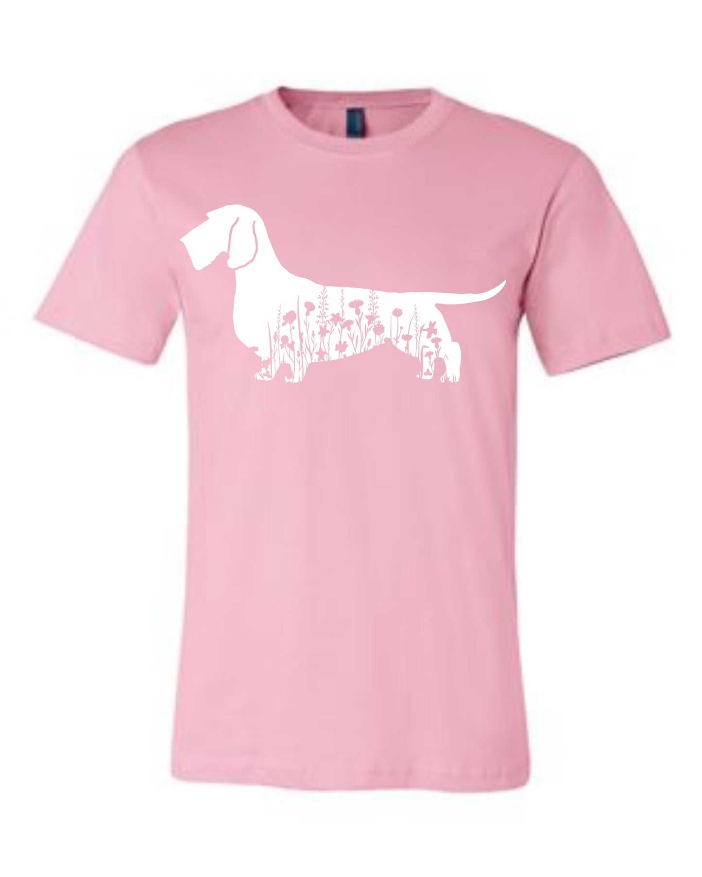 T-Shirt - Floral Dachshund - Wire Coat