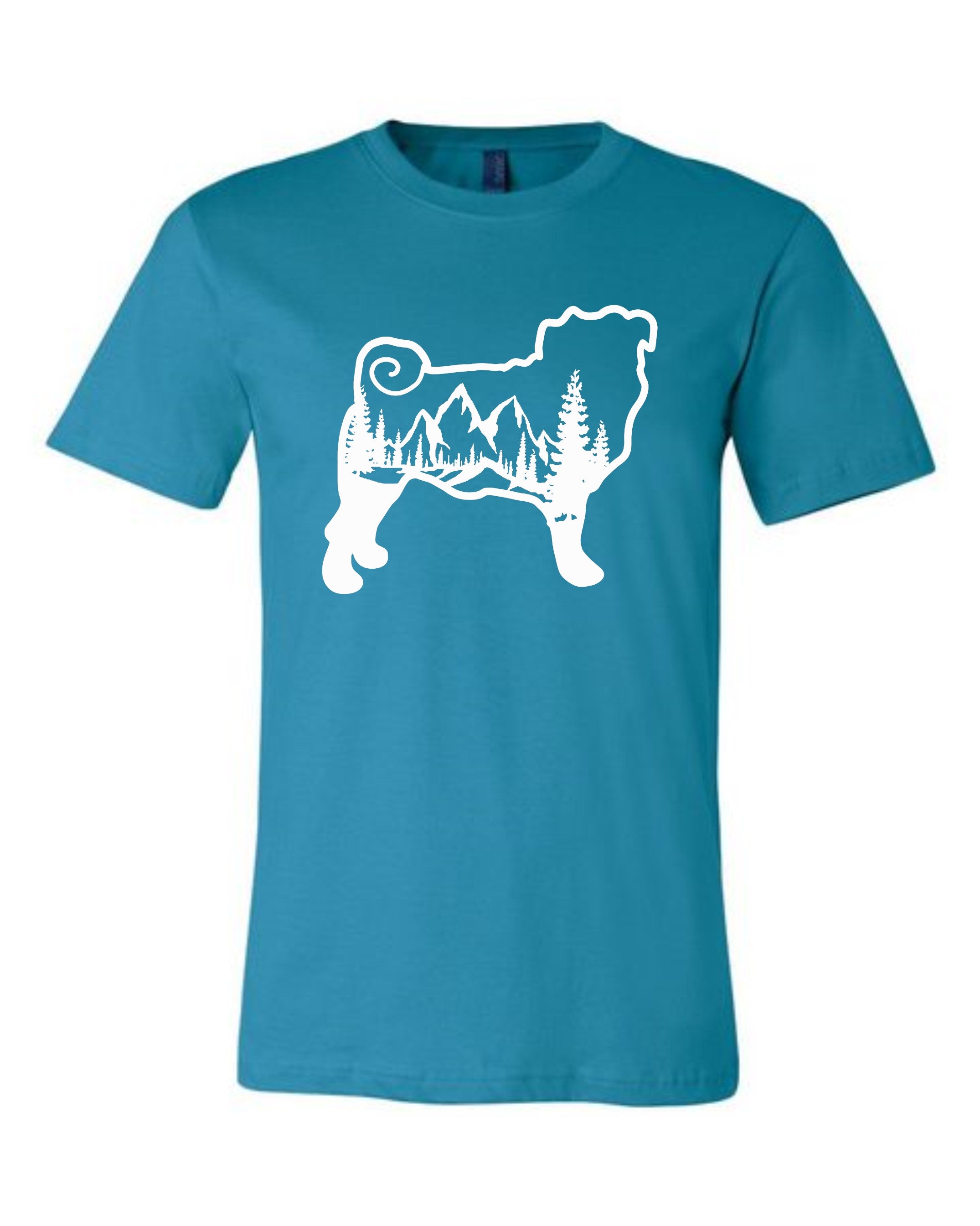 The mountain shop pug shirt