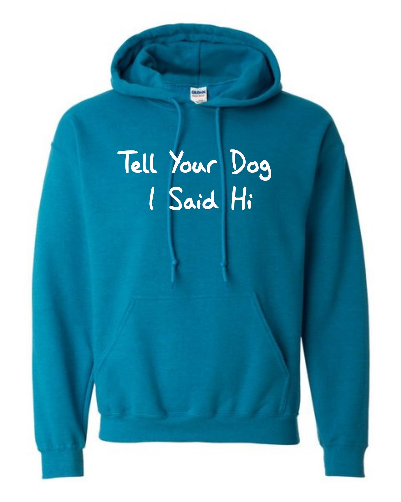 T-shirt Graphique Homme 'Tell Your Dog I Said Hi' - Manches Longues, Coton, Taille Régulière
