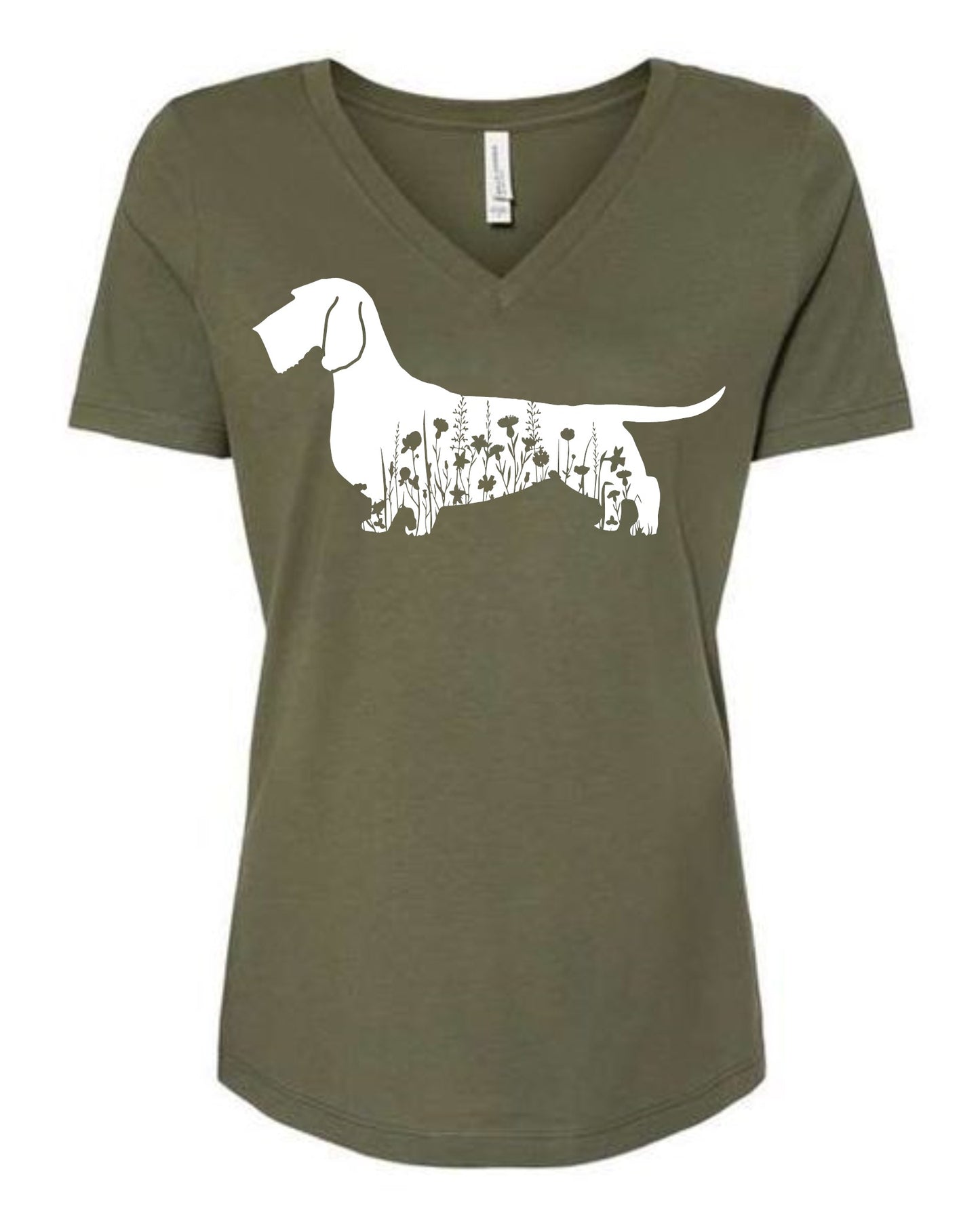 T Shirt - Floral Dachshund