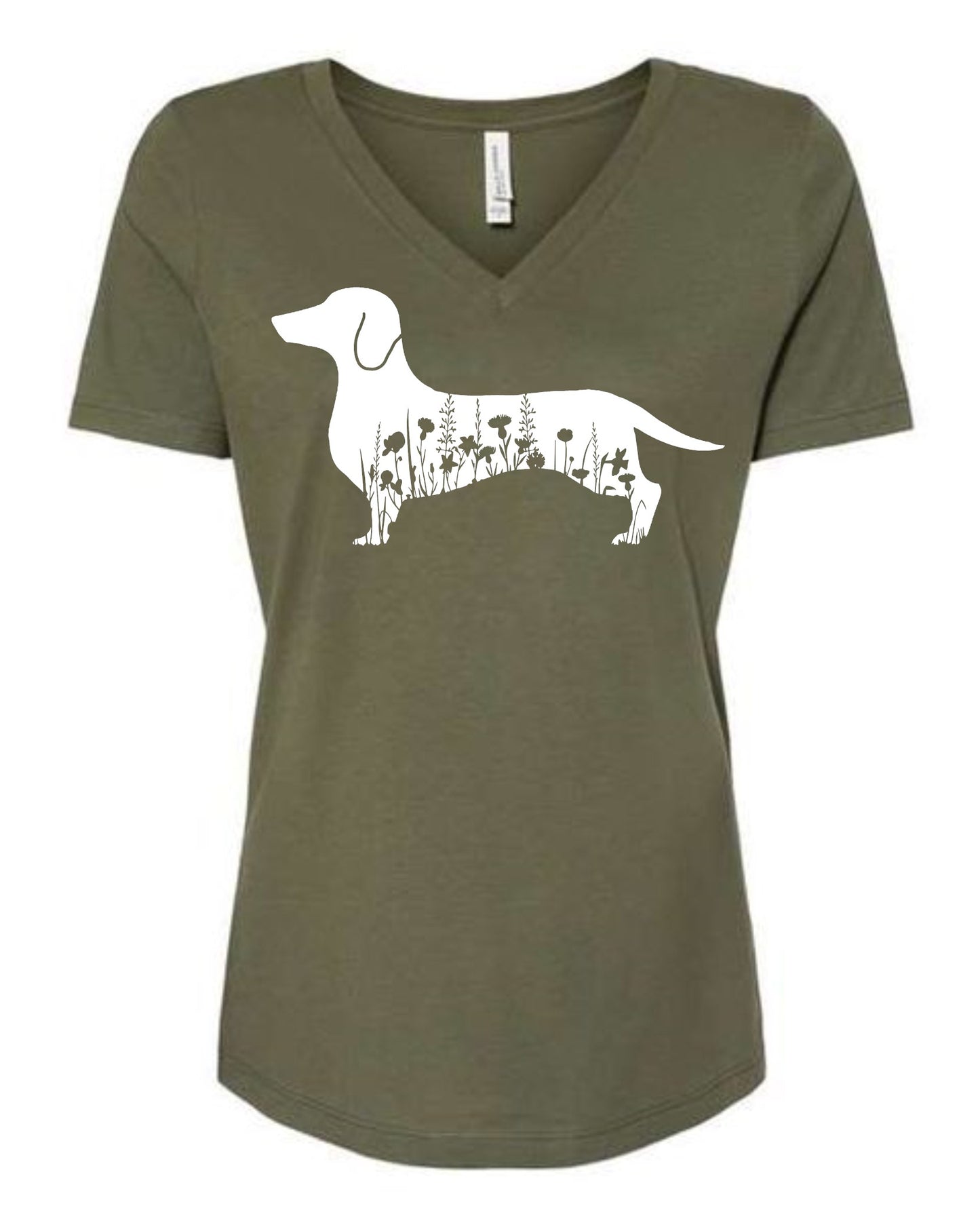 T Shirt - Floral Dachshund
