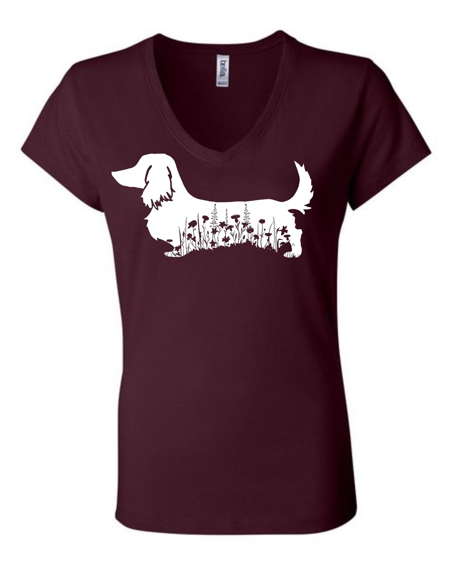 T Shirt - Floral Dachshund