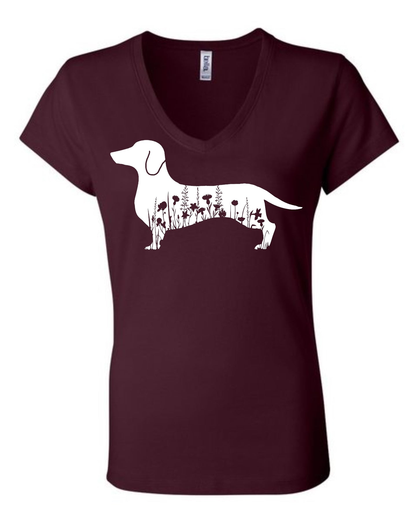 T Shirt - Floral Dachshund