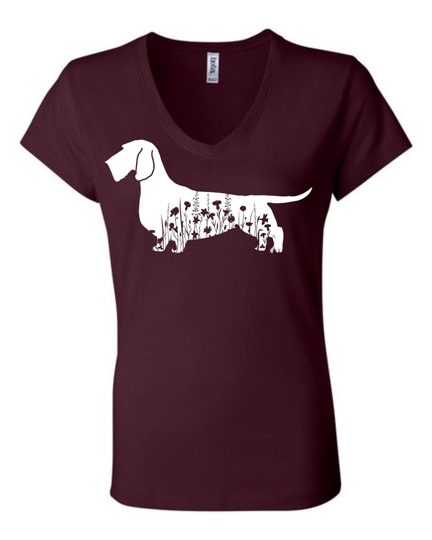 T Shirt - Floral Dachshund