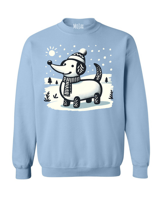 Crewneck Sweatshirt - Snow Dachshund