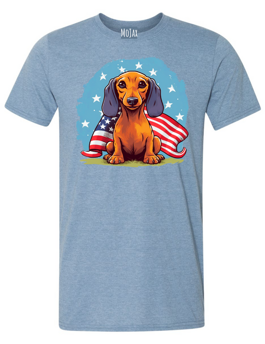 T-Shirt - Cartoon USA Doxie