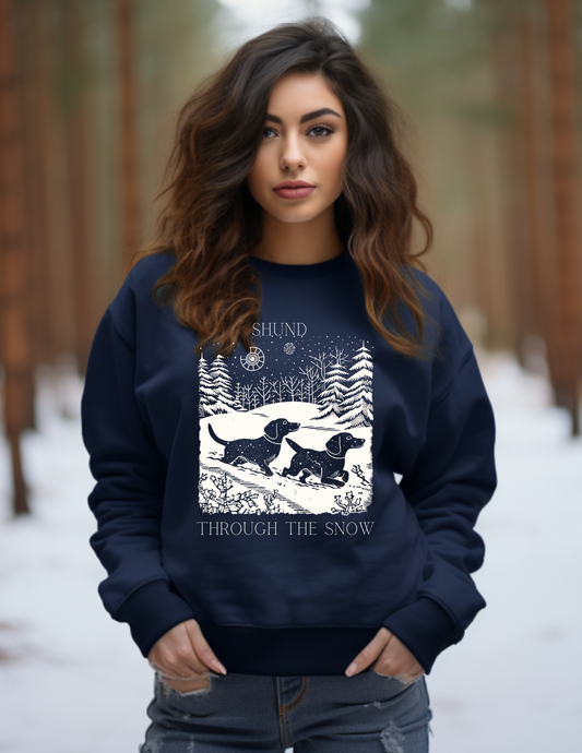 Crewneck Sweatshirt - Dachshund Through The Snow