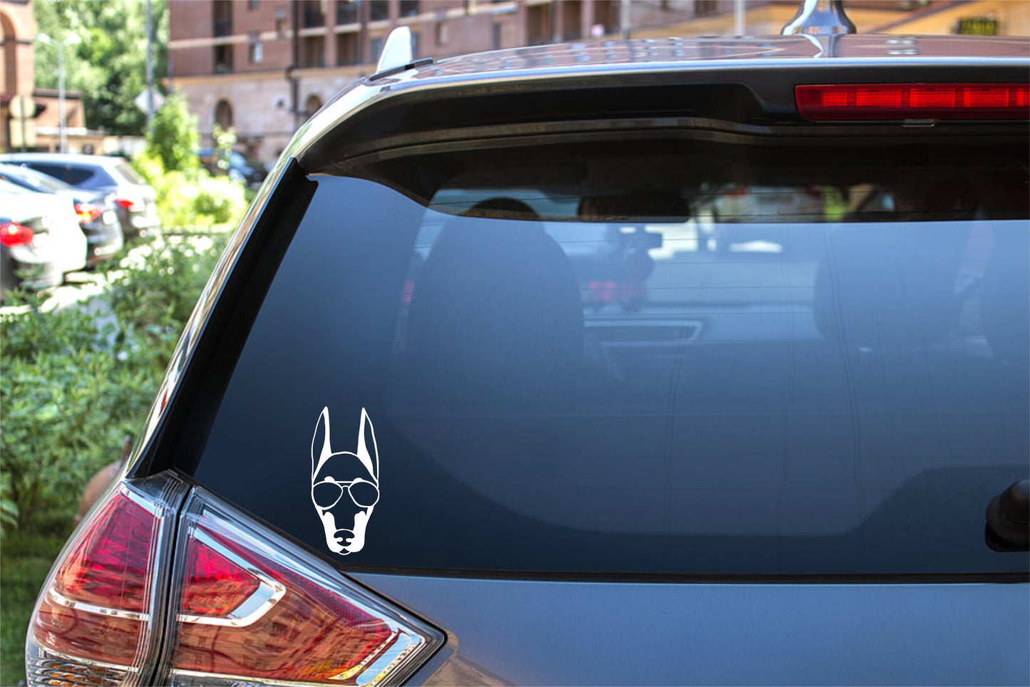 Decal - Dobie with sunglasses