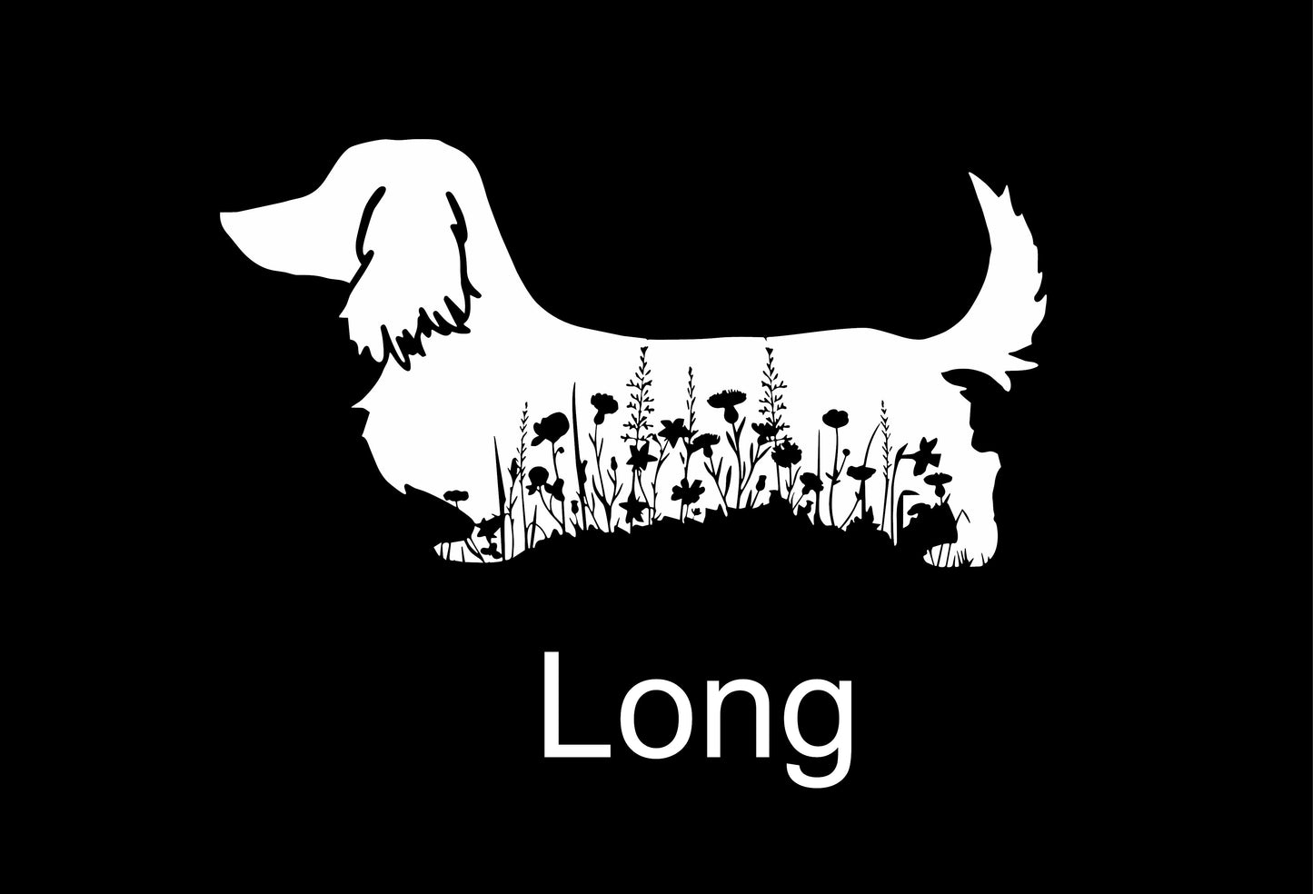 Decal - Floral Doxie