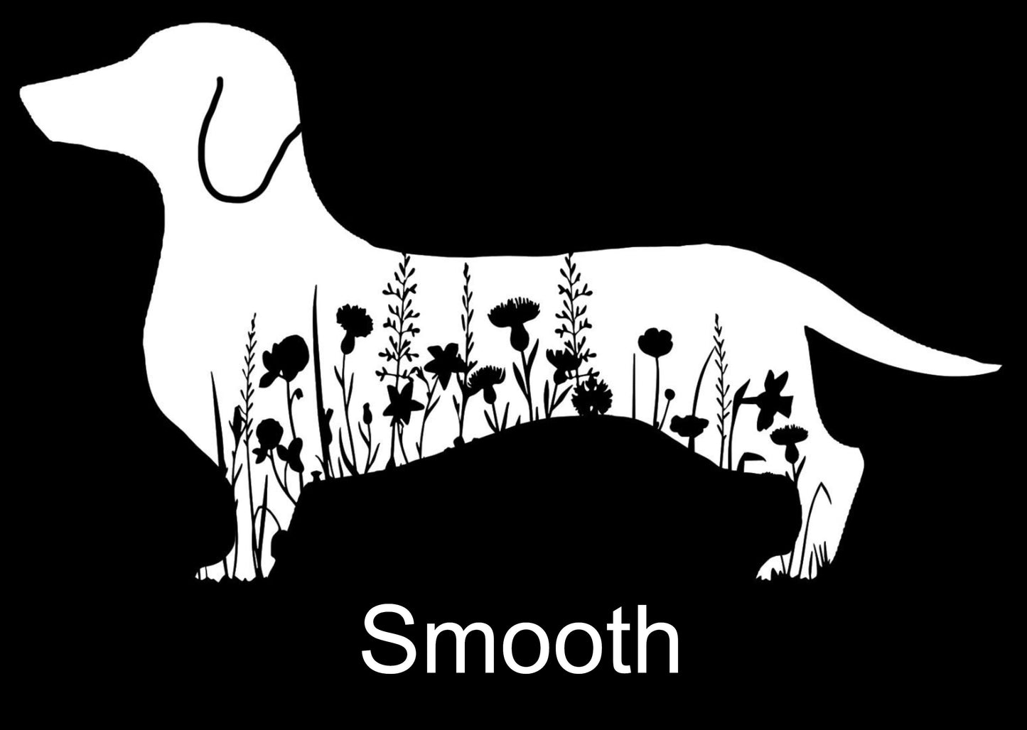 Decal - Floral Doxie