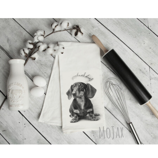 Tea Towel - Dachshund Chef
