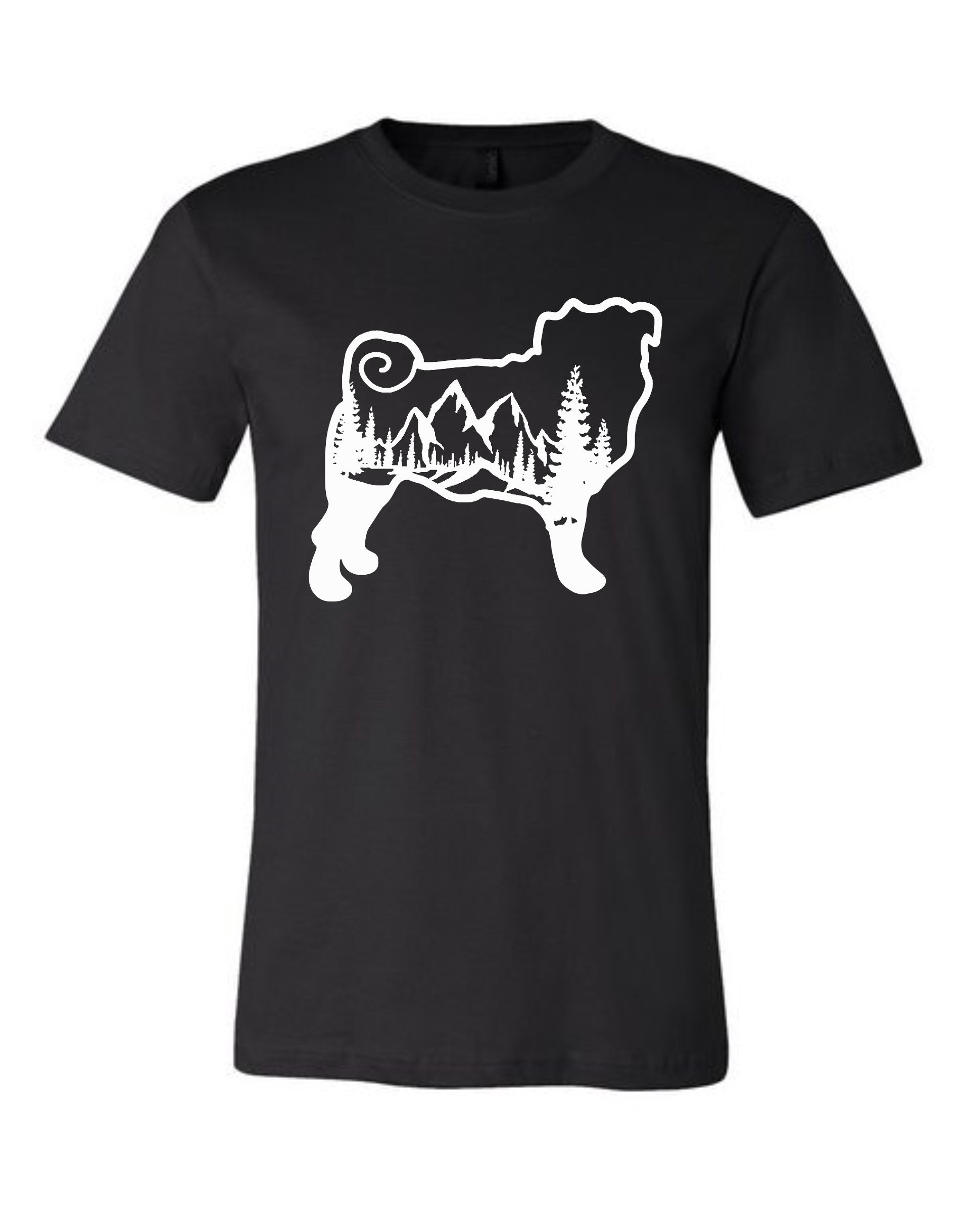 The mountain clearance pug shirt