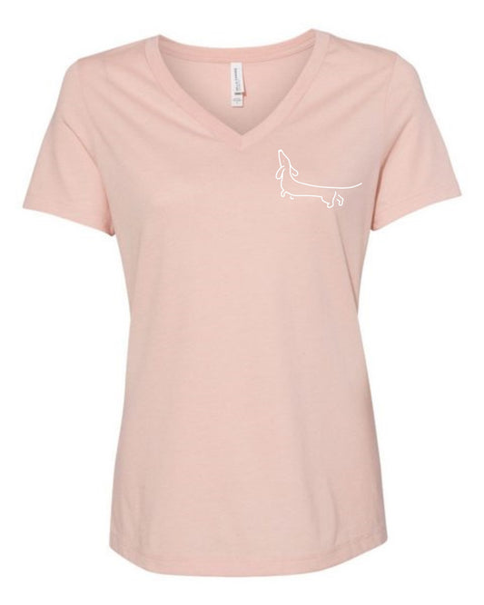 T Shirt - Minimalist dachshund